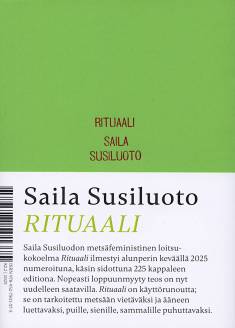 Saila Susiluoto: Rituaali (Hardcover, Finnish language, 2025, Bokeh)